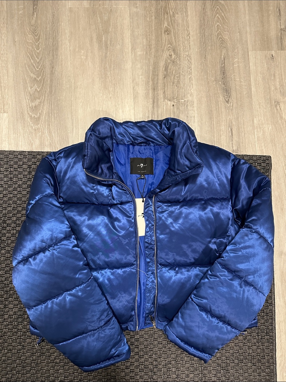 NEW 7 For All Mankind Kids Royal Blue Puffer Jacket Size XL